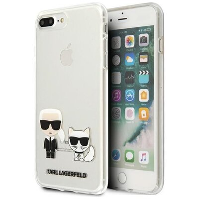 Etui KARL LAGERFELD Transparent Karl & Choupette do Apple iPhone 7/8 Plus Przezroczysty