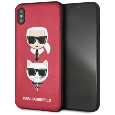 Etui KARL LAGERFELD Karl & Choupette do Apple iPhone XS Max Czerwony