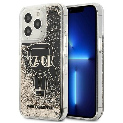 Etui KARL LAGERFELD Liquid Glitter Gatsby na Apple iPhone 13 Pro Max Czarny