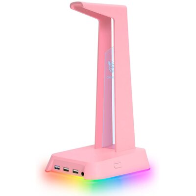 Stojak na słuchawki ONIKUMA ST2 Wbudowany HUB USB, Wysokość 277.8 mm Różowy