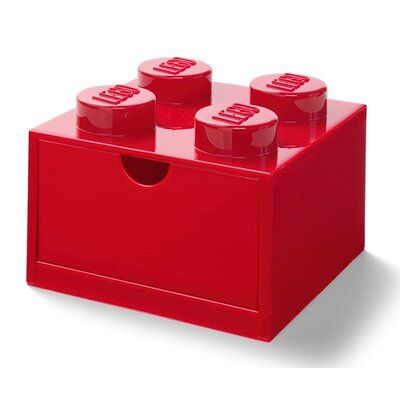 Pojemnik na LEGO z szufladką Brick 4 Czerwony 40201730