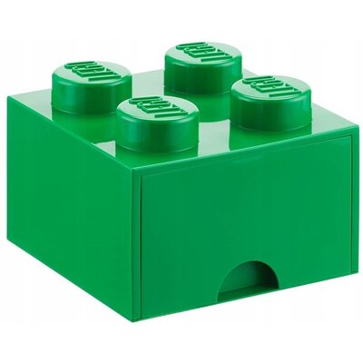Zdjęcia - Pozostałe zabawki Lego Pojemnik na  z szufladką Brick 4 Zielony 40051734 