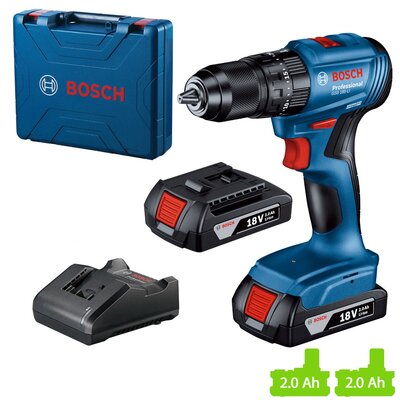 Wiertarko-wkrętarka BOSCH Professional GSB 185-LI 06019K3100 zestaw akumulatorów
