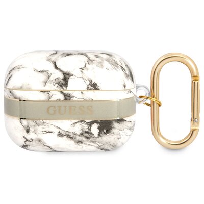 Etui na słuchawki GUESS Marble Strap do Apple AirPods Pro Szary