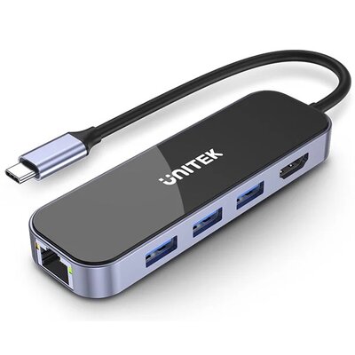 Hub UNITEK D1084A USB Typu C, Pasywny