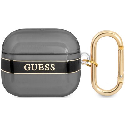 Etui na słuchawki GUESS Strap Collection do Apple AirPods 3 Czarny