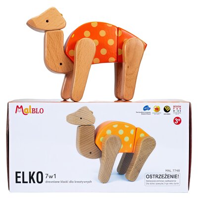 Klocki drewniane MALBLO Eco Elko 7w1 MAL7748