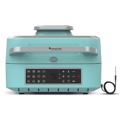 Air Fryer Frytkownica beztłuszczowa TURBOTRONIC TT-AG700 Turkusowy 5.5l cyfrowy panel sterowania