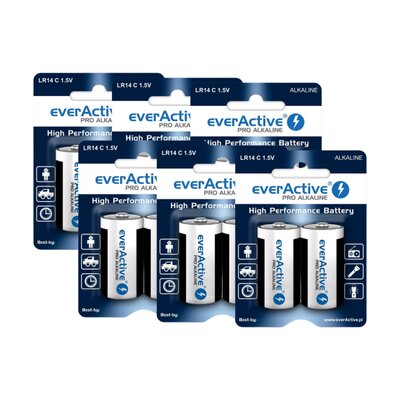 Baterie C LR14 EVERACTIVE Pro Alkaline (12 szt.)