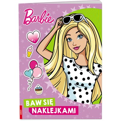 Książka z zadaniami Barbie Baw się naklejkami STJ-1102 (miękka okładka)