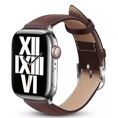 Pasek CRONG Noble Band do Apple Watch (38/40/41/42mm) Ciemnobrązowy