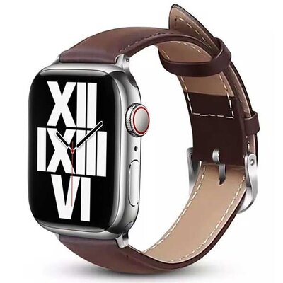 Pasek CRONG Noble Band do Apple Watch do koperty 44/45/46/49mm Ciemnobrązowy