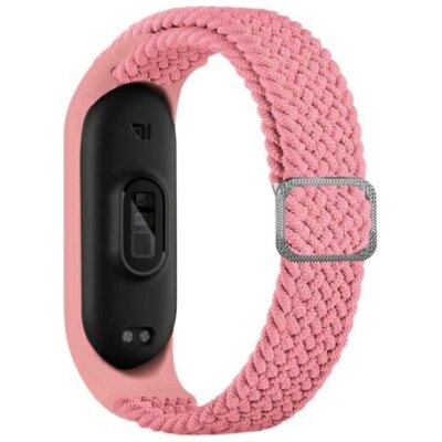 Pasek BELINE Textile do Xiaomi Mi Band 5/6/7 Różowy