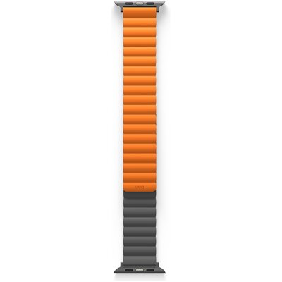 Pasek UNIQ Revix do Apple Watch 1/2/3/4/5/6/7/8/9/SE/SE2/Ultra/Ultra 2 do koperty 42/44/45/49mm Szaro-pomarańczowy