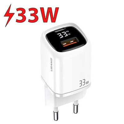 Ładowarka sieciowa USAMS US-CC152 33W Fast Charging Biały
