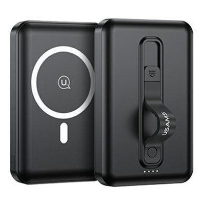 Powerbank indukcyjny USAMS PB64 DP Fast Charge 10000 mAh 20W Czarny