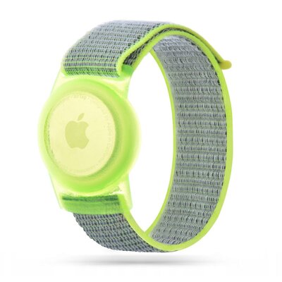Pasek TECH-PROTECT Nylon for Kids do Apple Airtag Limonkowy