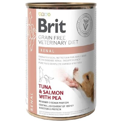 Karma dla psa BRIT Grain Free Veterinary Diets Dog Can Renal Tuńczyk z łososiem 400g
