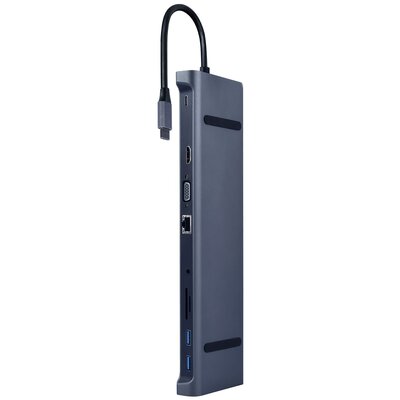 Hub GEMBIRD A-CM-COMBO10-01 USB Typu C, Pasywny