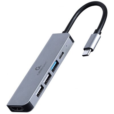 Hub GEMBIRD A-CM-COMBO5-03 USB Typu C, Pasywny