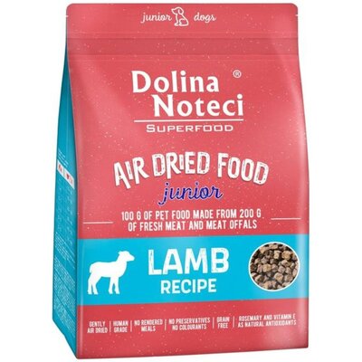 Karma dla psa suszona DOLINA NOTECI Superfood Junior Danie z jagnięciny 1 kg