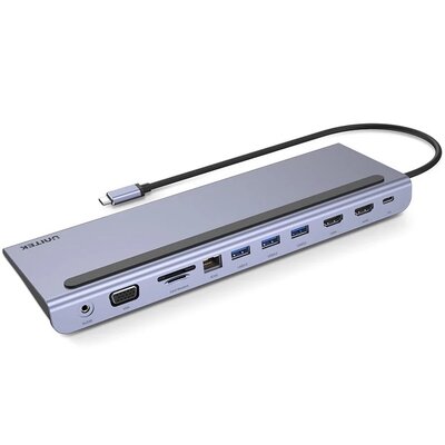 Hub UNITEK D1022B 11w1 USB Typu C, Pasywny