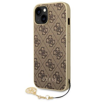 Etui GUESS 4G Charms Collection do Apple iPhone 14 Plus Brązowy