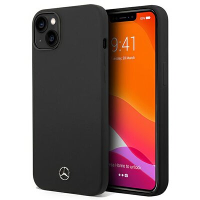 Etui MERCEDES Silicone Line do Apple iPhone 14 Plus/15 Plus Czarny