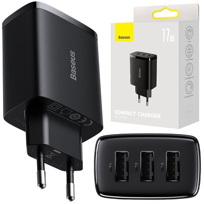 Ładowarka sieciowa BASEUS Compact 17W Czarny