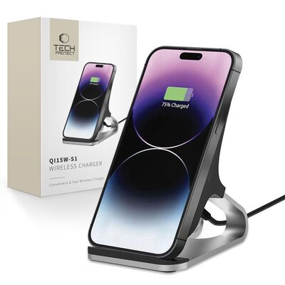 Ładowarka indukcyjna TECH-PROTECT QI15W-S1 15W Czarny Qi MagSafe