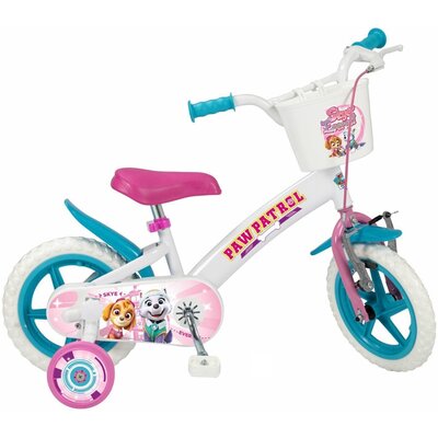 Rower dziecięcy NICKELODEON Psi patrol 12 cali 8" dla dziewczynki Biały