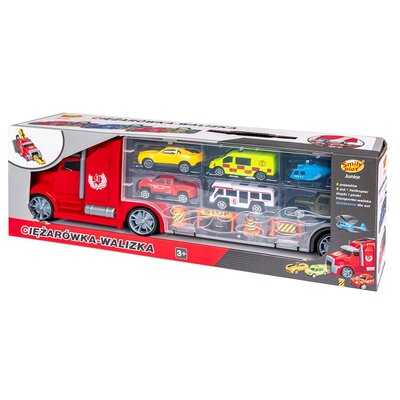 Zestaw pojazdów SMILY PLAY Junior Ciężarówka-walizka SP83880 (7 szt.)