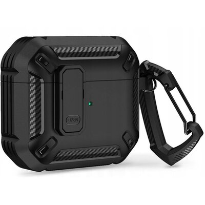Etui na słuchawki TECH-PROTECT X-Carbo do Apple Airpods Pro 1/2 Czarny