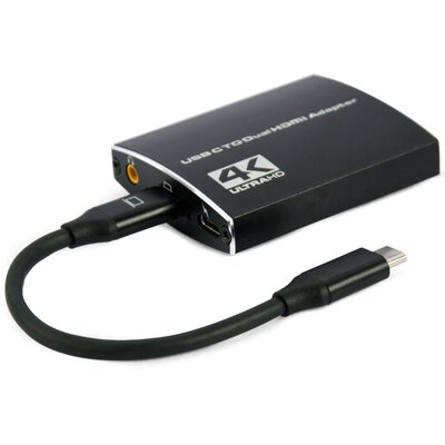 Adapter USB-C - 2x HDMI CABLEXPERT A-CM-HDMIF2-01