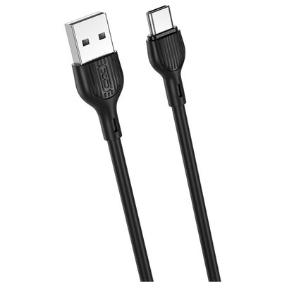 Kabel USB - USB-C XO NB200 2.1A 2 m Czarny