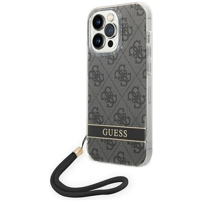 Etui GUESS 4G Print Strap do Apple iPhone 14 Pro Czarny