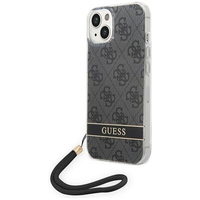 Etui GUESS 4G Print Strap do Apple iPhone 14 Plus Czarny