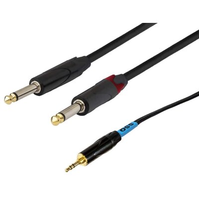 Фото - Інша аудіотехніка SSQ Kabel  MIJM1 TRS 3.5 mm - 2 x Jack 6.3 mm 1 m SS-1813 