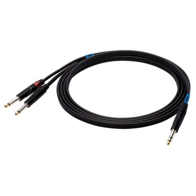Kabel SSQ JSJM1 Jack stereo 6.3 mm - 2 x Jack 6.3 mm 1 m