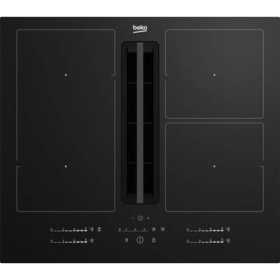 Płyta indukcyjna z wbudowanym okapem BEKO HIXI 64700 UF łączenie pól - IndyFlex PowerManagement 60cm Czarny