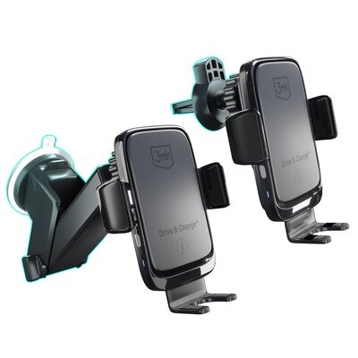 Uchwyt samochodowy 3MK Drive & Charge 15W Czarny