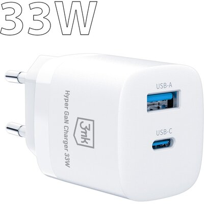 Ładowarka sieciowa 3MK Hyper Gan Charger 33W Biały