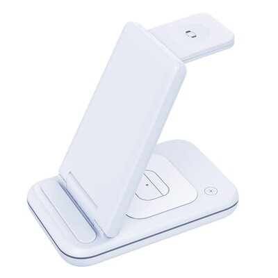 Ładowarka indukcyjna 3MK Hyper Wireless Charger 3w1 15W Biały