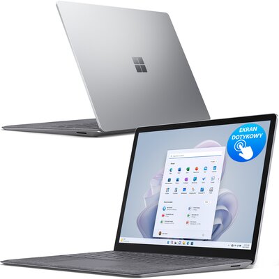Obraz przedstawiający Laptop MICROSOFT Surface Laptop 5 13.5" i5-1235U 8GB RAM 256GB SSD Windows 11 Home Platynowy (Alcantara)
