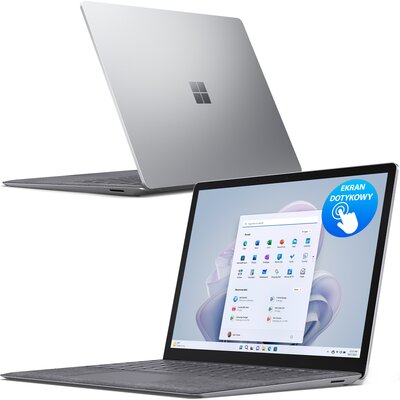 Obraz przedstawiający Laptop MICROSOFT Surface Laptop 5 13.5" i5-1235U 16GB RAM 512GB SSD Windows 11 Home Platynowy (Alcantara)