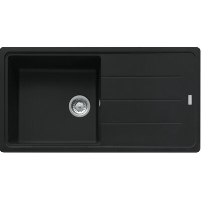 Zlewozmywak jednokomorowy z ociekaczem FRANKE Basis BFG 611-97 114.0676.291 Czarny matowy 50x97