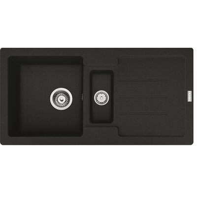 Zlewozmywak półtorakomorowy z ociekaczem FRANKE Strada SAG 651-86 114.0676.322 Czarny matowy 43.5x86