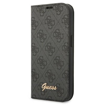 Etui GUESS 4G Vintage Gold Logo do Apple iPhone 14 Pro Czarny