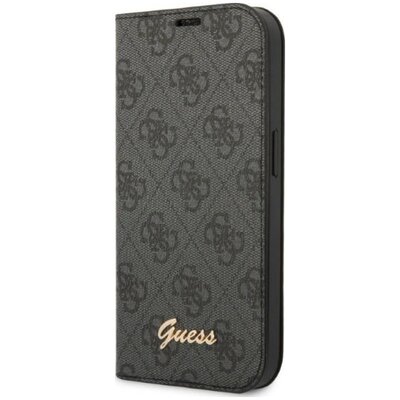 Etui GUESS 4G Vintage Gold Logo do Apple iPhone 14 Czarny