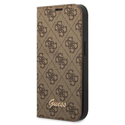 Etui GUESS 4G Vintage Gold Logo do Apple iPhone 14 Pro Max Brązowy